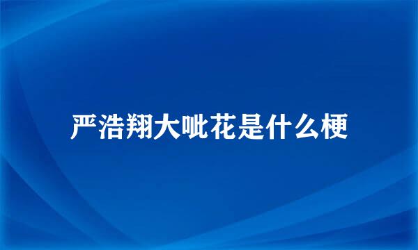 严浩翔大呲花是什么梗