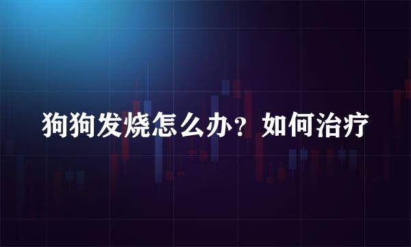 狗狗发烧怎么办？如何治疗