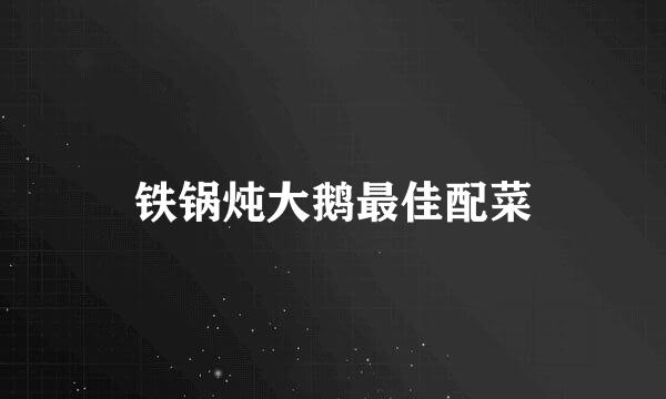 铁锅炖大鹅最佳配菜