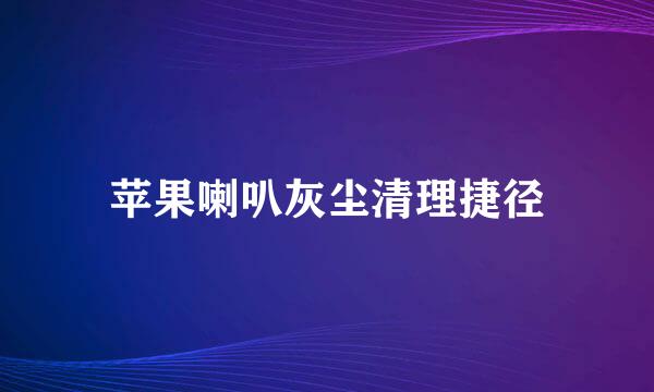 苹果喇叭灰尘清理捷径