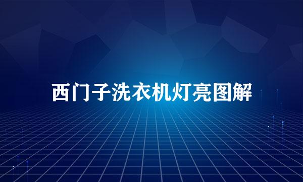 西门子洗衣机灯亮图解