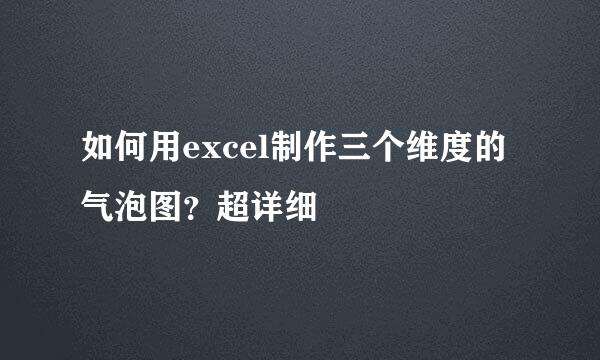 如何用excel制作三个维度的气泡图？超详细