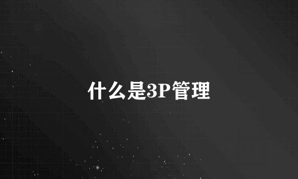 什么是3P管理