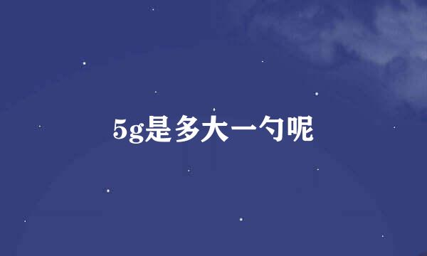 5g是多大一勺呢