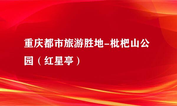 重庆都市旅游胜地-枇杷山公园（红星亭）