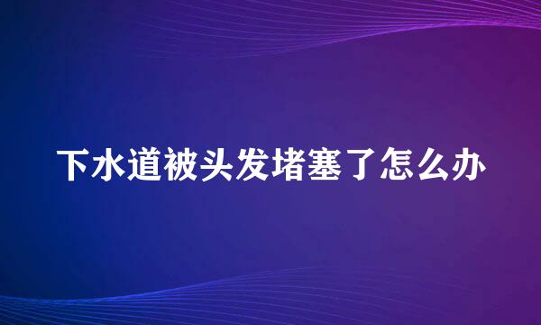 下水道被头发堵塞了怎么办