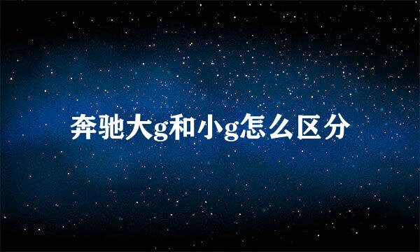 奔驰大g和小g怎么区分