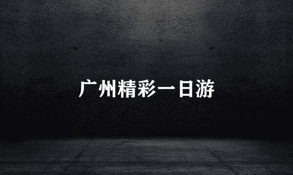 广州精彩一日游