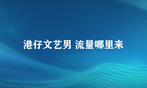 港仔文艺男 流量哪里来