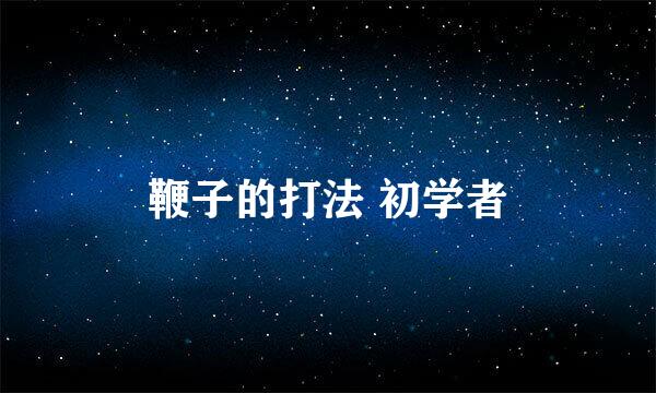鞭子的打法 初学者