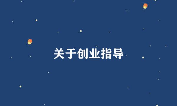 关于创业指导
