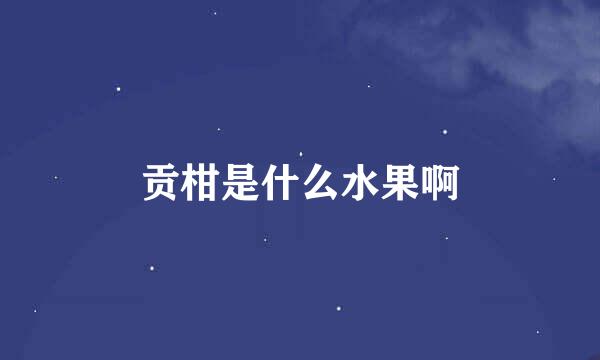 贡柑是什么水果啊