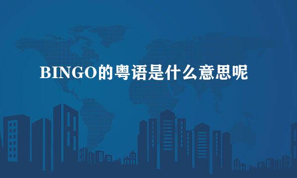 BINGO的粤语是什么意思呢
