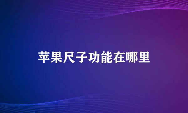 苹果尺子功能在哪里