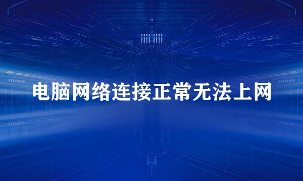 电脑网络连接正常无法上网