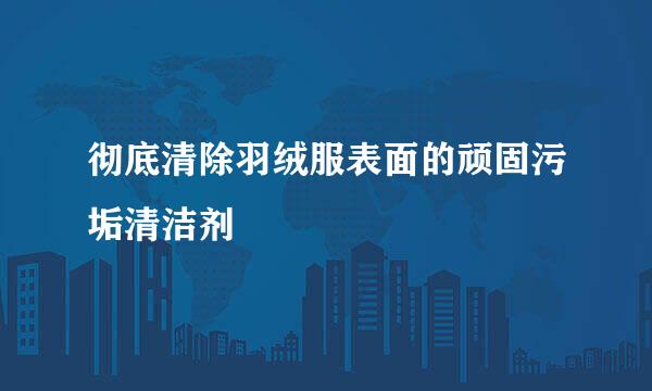 彻底清除羽绒服表面的顽固污垢清洁剂