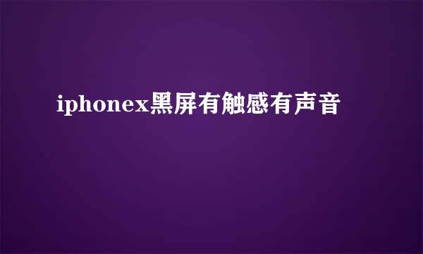iphonex黑屏有触感有声音