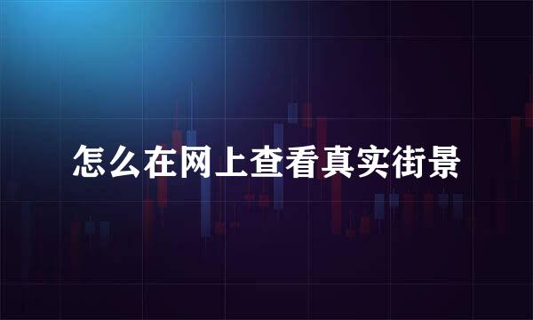 怎么在网上查看真实街景