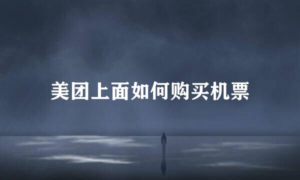 美团上面如何购买机票