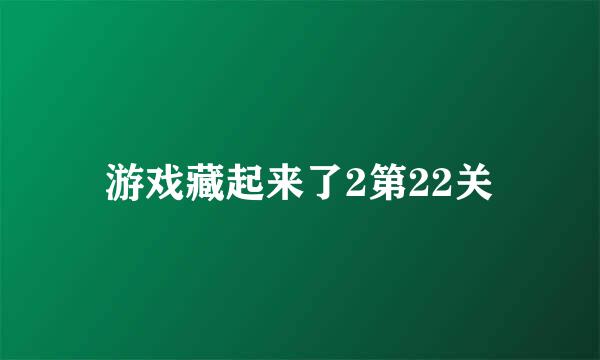 游戏藏起来了2第22关