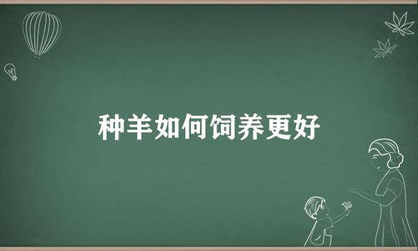 种羊如何饲养更好