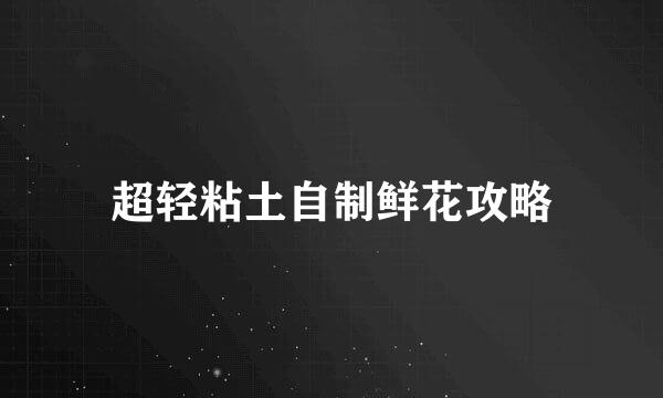 超轻粘土自制鲜花攻略