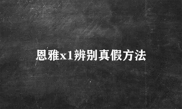恩雅x1辨别真假方法