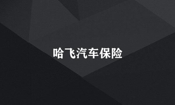 哈飞汽车保险