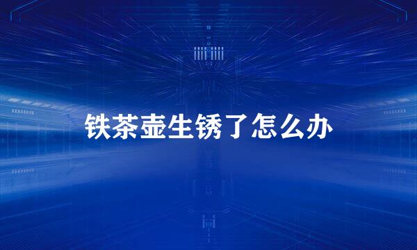 铁茶壶生锈了怎么办