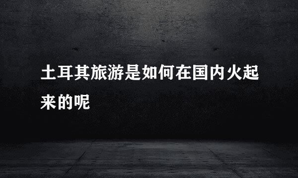 土耳其旅游是如何在国内火起来的呢