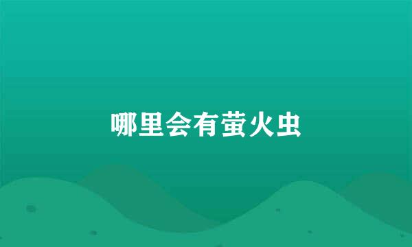 哪里会有萤火虫
