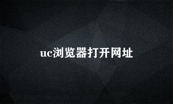 uc浏览器打开网址