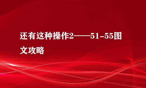 还有这种操作2——51-55图文攻略