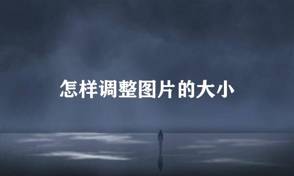 怎样调整图片的大小