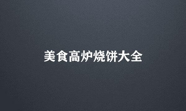 美食高炉烧饼大全