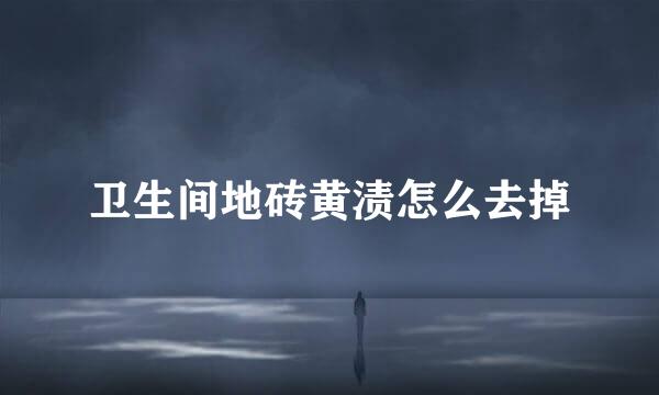 卫生间地砖黄渍怎么去掉