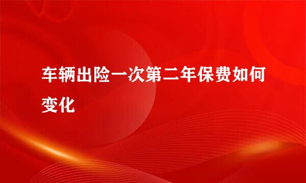 车辆出险一次第二年保费如何变化