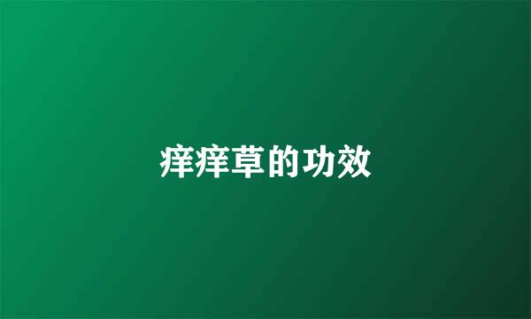 痒痒草的功效