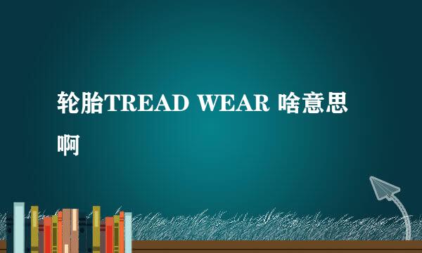 轮胎TREAD WEAR 啥意思啊 