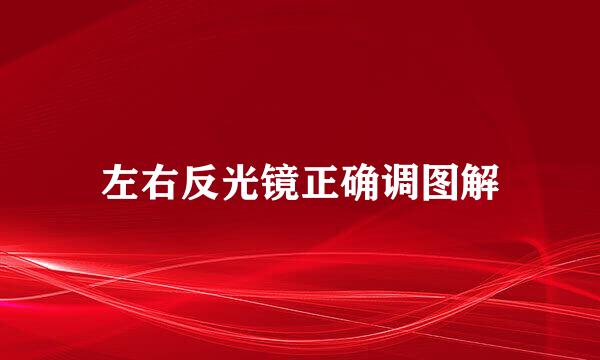 左右反光镜正确调图解