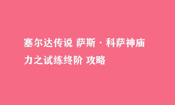 塞尔达传说 萨斯·科萨神庙 力之试练终阶 攻略