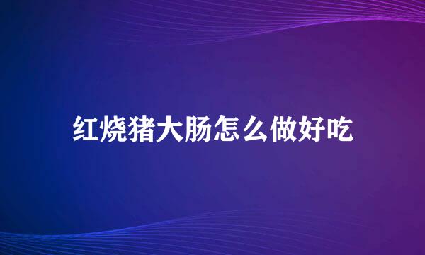 红烧猪大肠怎么做好吃