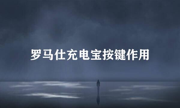罗马仕充电宝按键作用