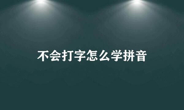 不会打字怎么学拼音