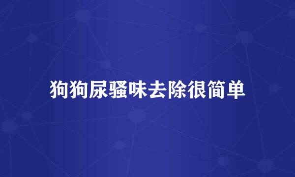 狗狗尿骚味去除很简单