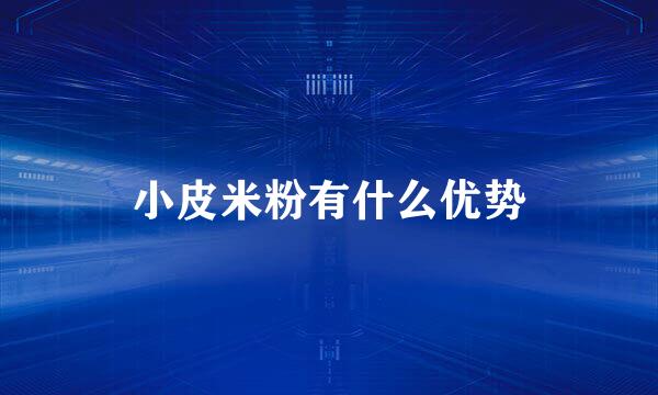 小皮米粉有什么优势