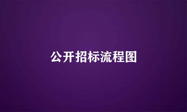 公开招标流程图