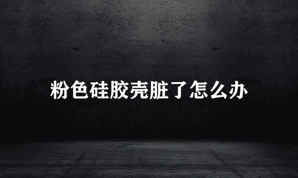 粉色硅胶壳脏了怎么办
