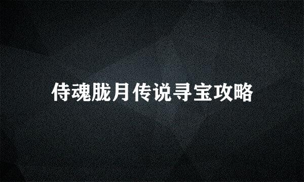 侍魂胧月传说寻宝攻略