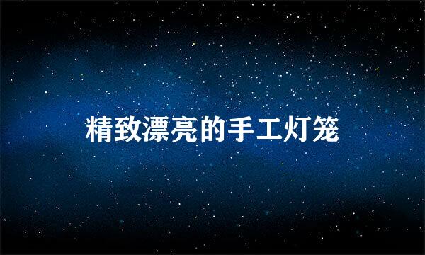 精致漂亮的手工灯笼